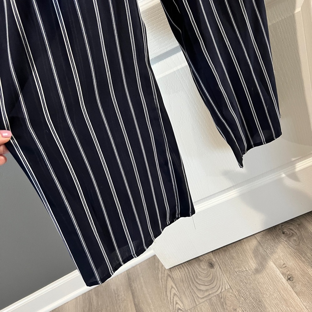 Japna Pants Romper Jumpsuit Navy w/ White Stripes Size Small NWT - Picture 3 of 7